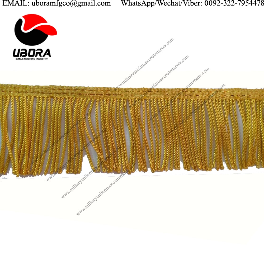 New 5cm Gold bullion wire fringe 2 inches ceremonial vestment french military uniform church banner 
